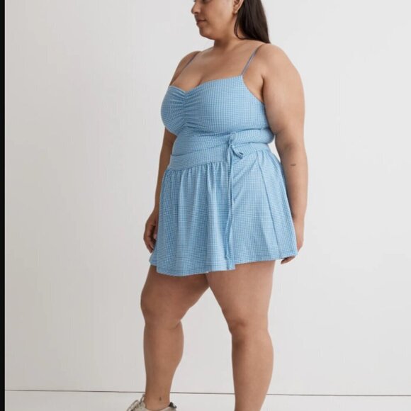 Madewell Flex Wrap Skort in Gingham XXL - Picture 3 of 15